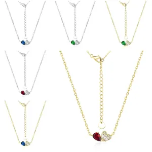 Sterling Silver Two Shape Pendant Necklace