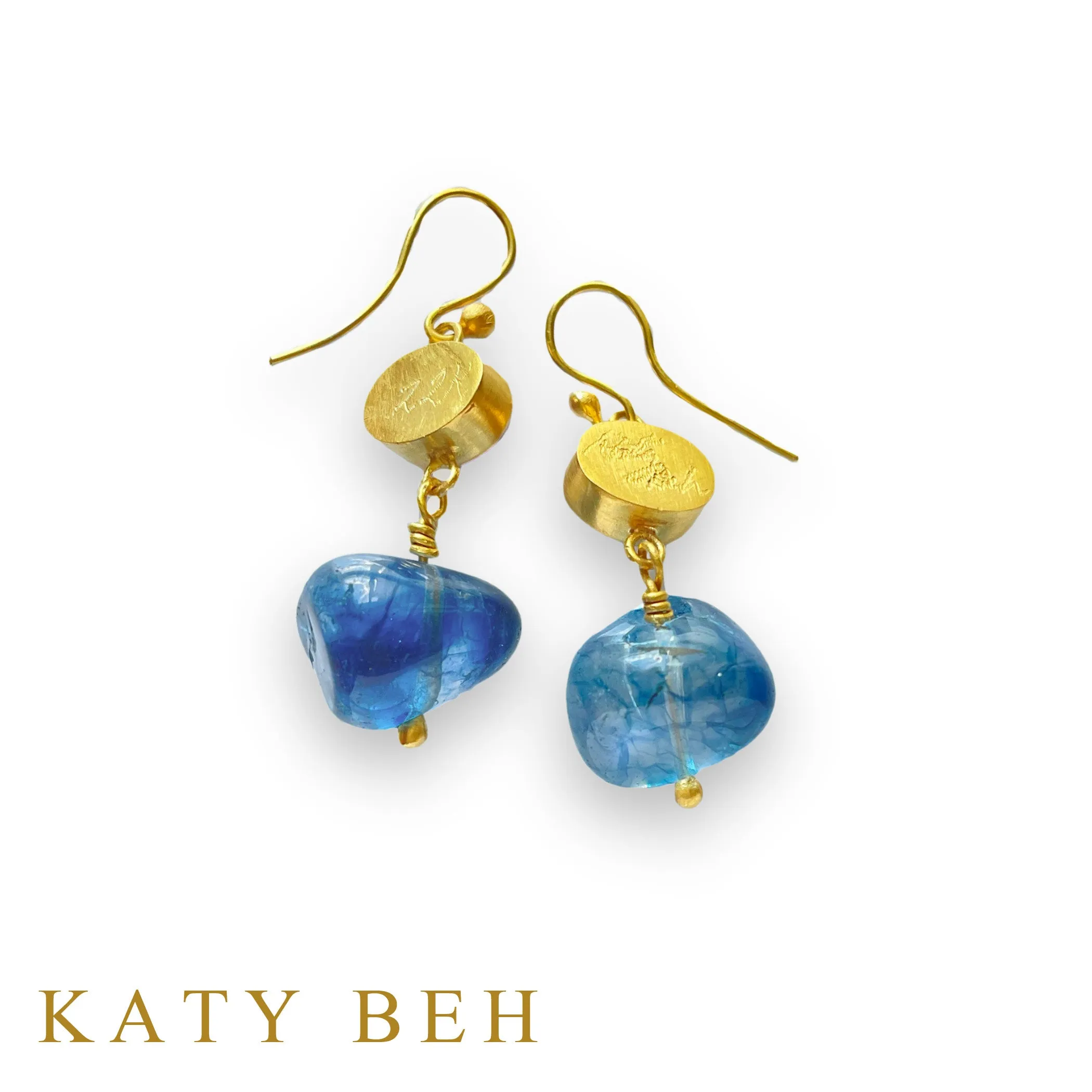 Thora Amethyst and Blue Tourmaline Quartz Earrings