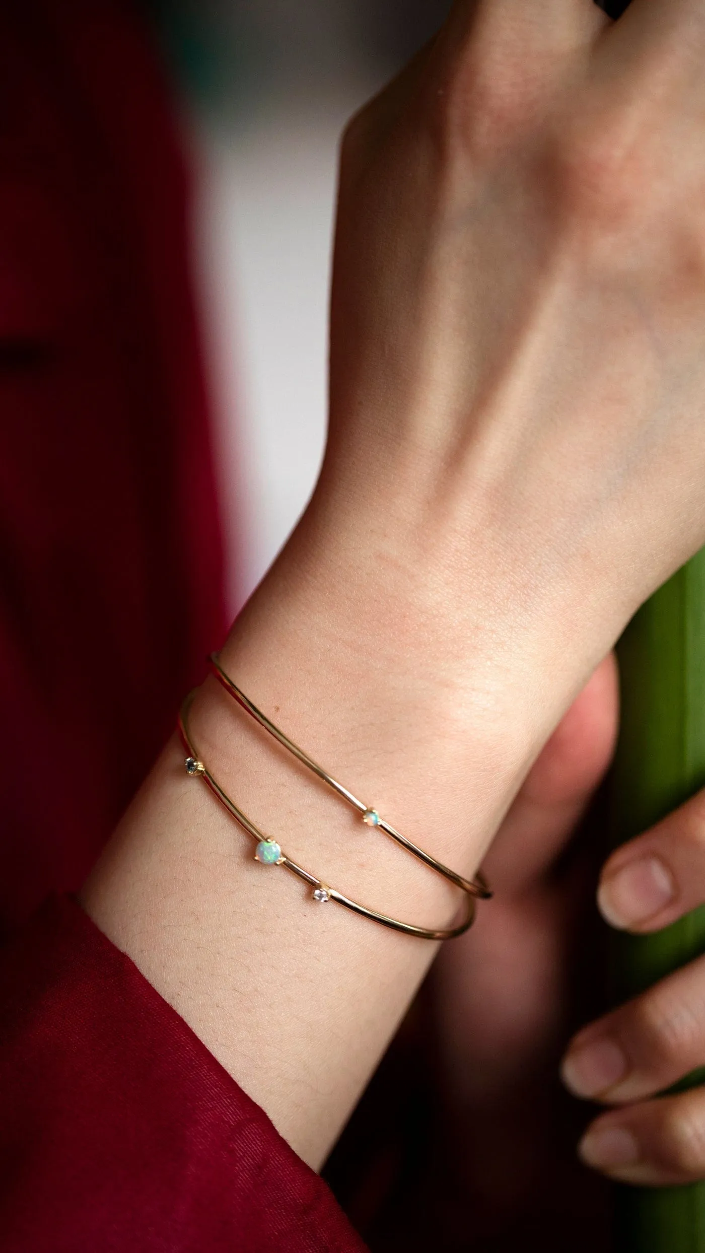 Three Stone Opal Cuff