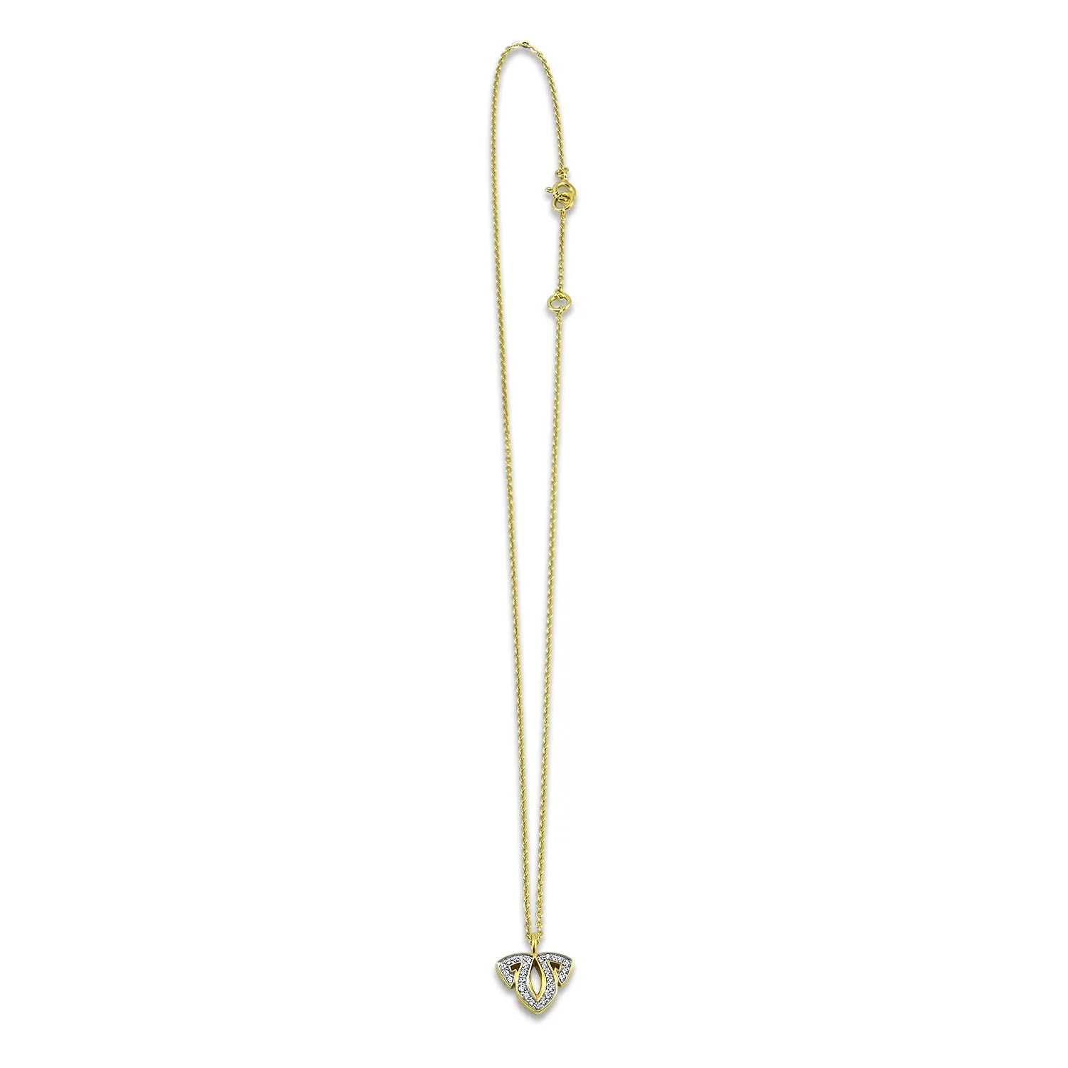 Tiara Pavé Charm Pendant - 18K Gold Vermeil   CZ Blanc