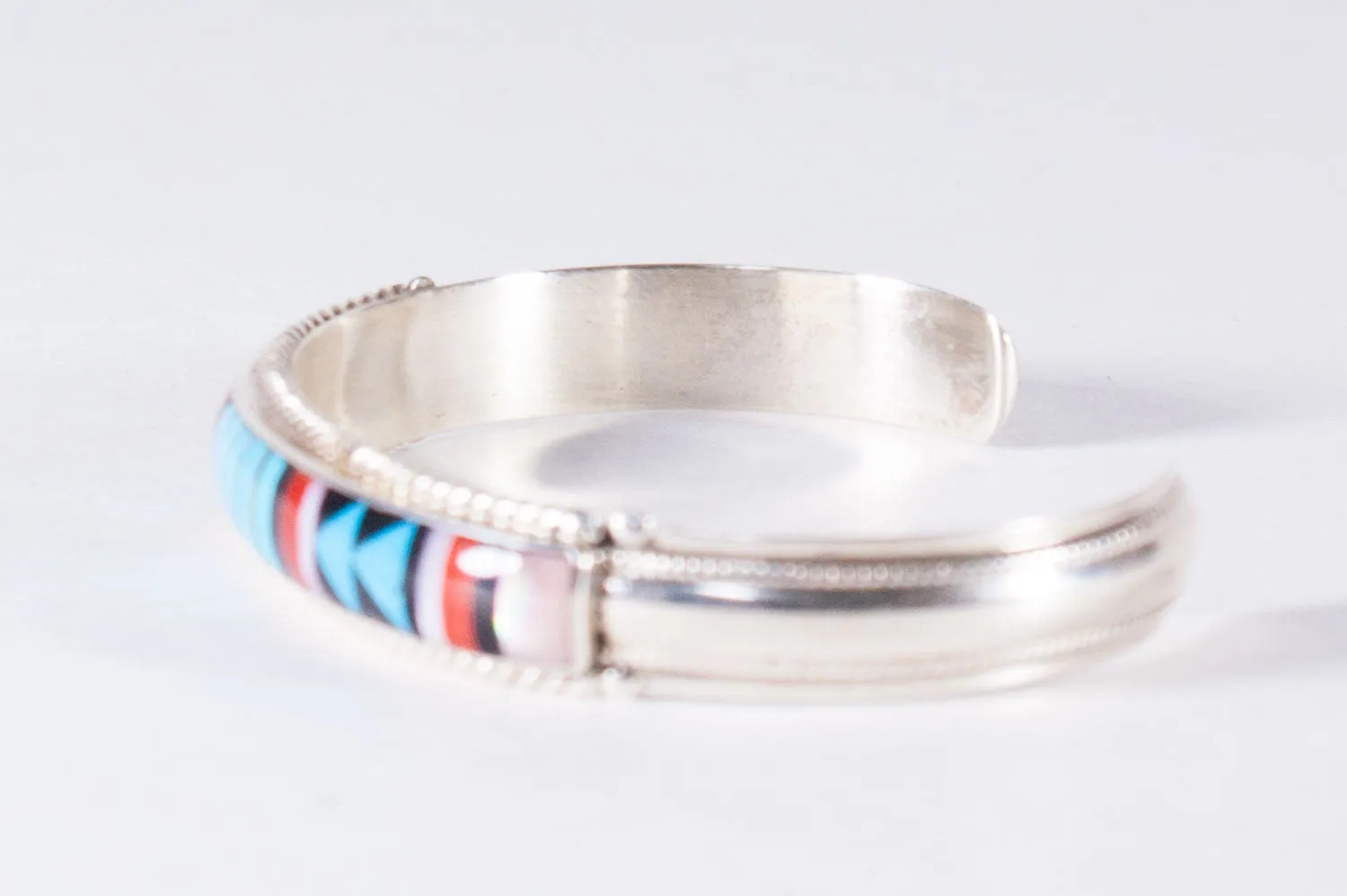 Zuni Multistone Inlay Cuff Bracelet by Rebecca Sheyka